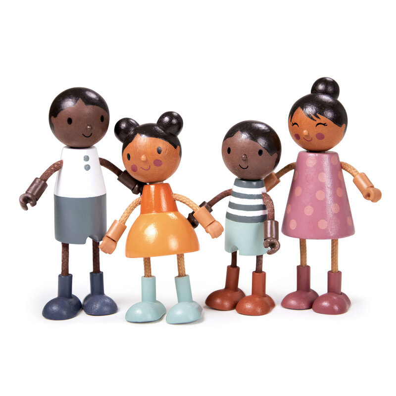 Wooden Doll Family