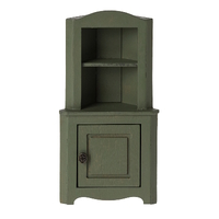 Maileg Miniature Corner Cabinet - Mouse - Dark Green