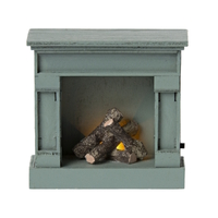 Maileg Miniature Fireplace - Blue