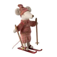 Maileg Winter Mouse with Skis - Big Sister