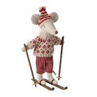 Maileg Winter Mouse with Skis - Mum