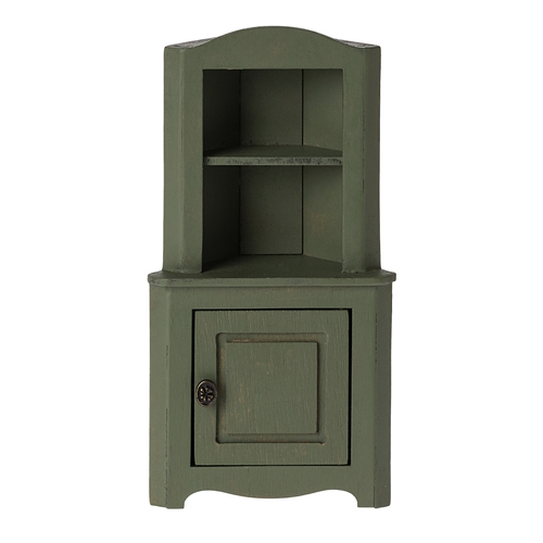 Maileg Miniature Corner Cabinet - Mouse - Dark Green