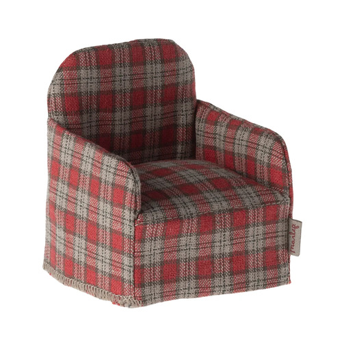 Maileg Chair for Mouse - Red Checker