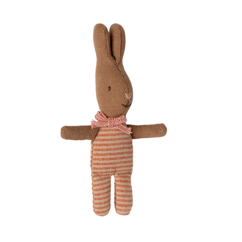 Maileg Rabbit - My, Brown with Pink Stripes