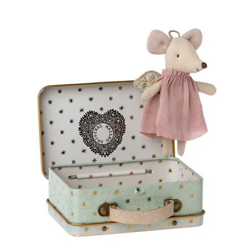 Maileg Angel Mouse in Suitcase