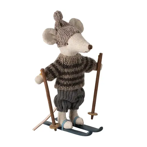 Maileg Winter Mouse with Skis - Big Brother