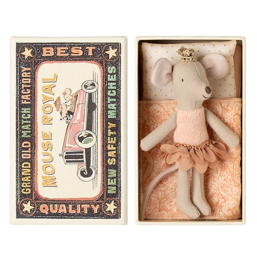 Maileg Princess Mouse in Matchbox